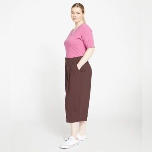 NWT Universal Standard Casual Culottes Pants in Brûlée Brown - Picture 1 of 12